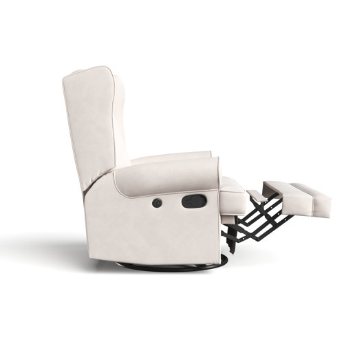 Storkcraft Serenity Swivel Reclining Glider Rocking Chair with USB